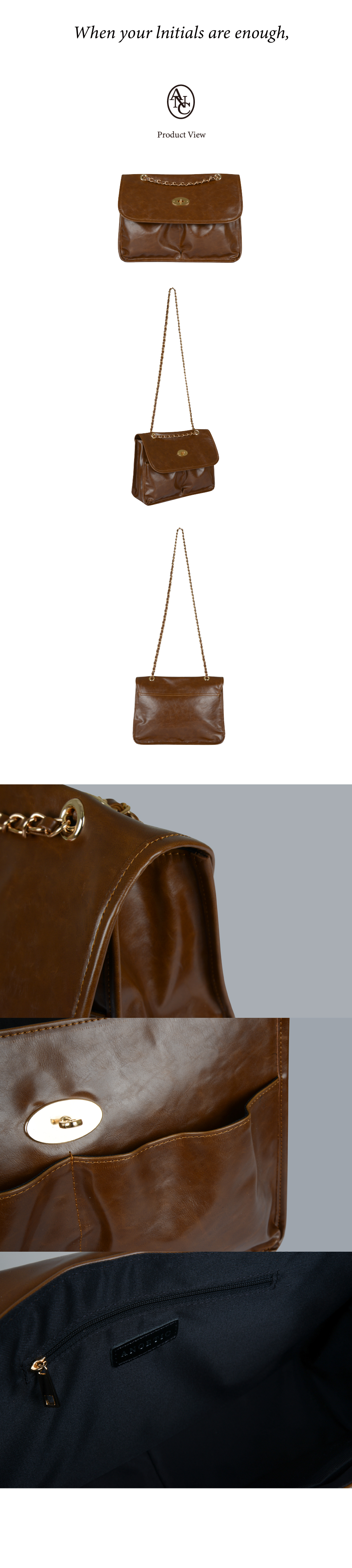 ★ANOETIC★ ANC FLAP BIG SHOULDER BAGBROWN m1037_1140579 MUSINSA | ANOETIC ANC FLAP BIG SHOULDER BAG_BROWN